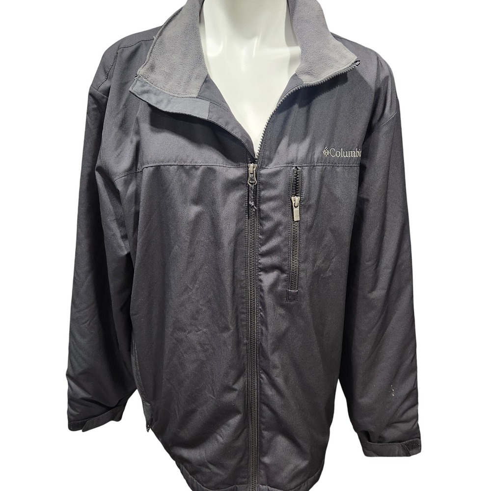 Columbia lightweight windbreaker mens black jacket Size large‎